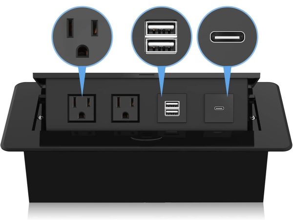 Caja de conectividad negra USB C - Imagen 2