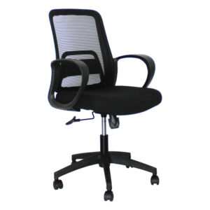 Silla ergonómica de oficina con respaldo de altura media